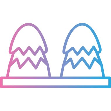 Paskalya yumurtası ikon vektörü. izole satır işareti