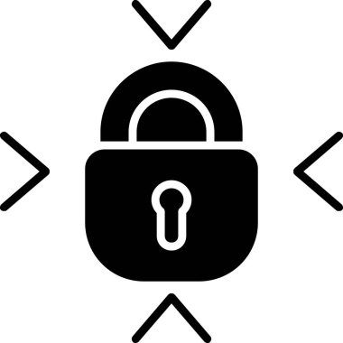 Kilit. Web simgesi basit illüstrasyon