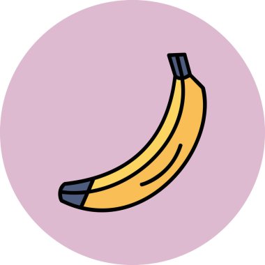 muz ikonu vektör çizimi