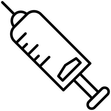 Enjeksiyon. Web simgesi basit illüstrasyon