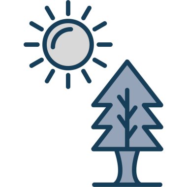 Ağaç. Web simgesi basit illüstrasyon