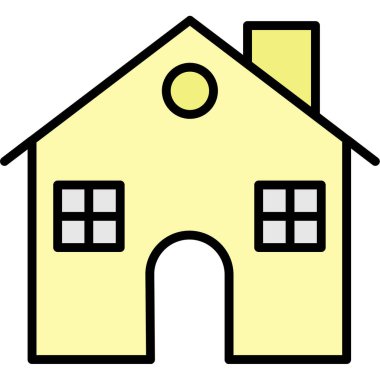 building icon. simple illustration of house vector icons for web