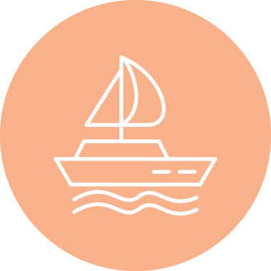 tekne ikonu vektör illüstrasyonu