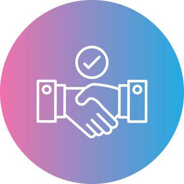 Bir el sıkışma simgesinin vektör illüstrasyonu