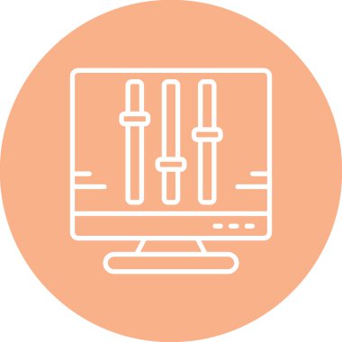 Dizüstü bilgisayar simgesinin vektör çizimi