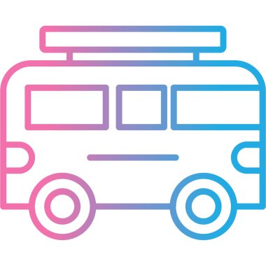 Otobüs. Web simgesi basit illüstrasyon