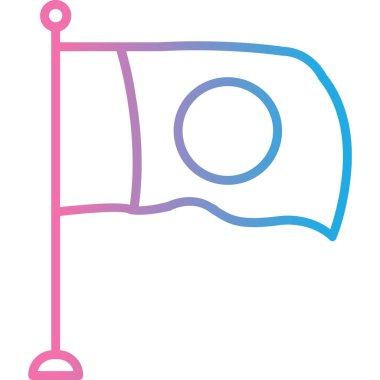 bayrak ikonu vektör illüstrasyonu