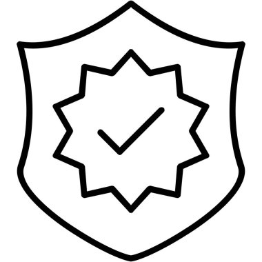 Kalkan. Web simgesi basit illüstrasyon