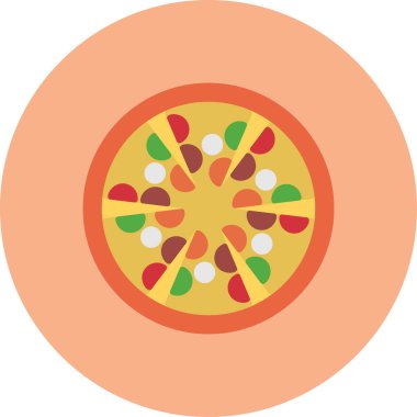 pizza. Web simgesi basit illüstrasyon