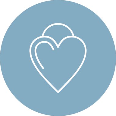 kalp düz vektör simgesi