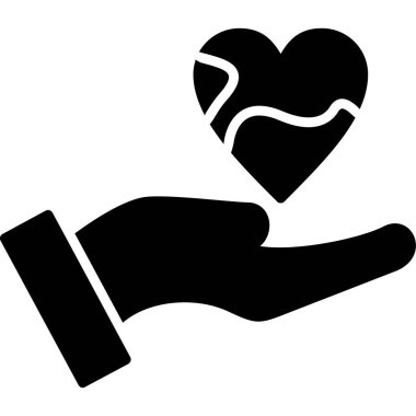 Kalp ikonu vektör illüstrasyonu