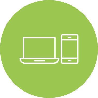 Benzersiz elektronik dizüstü bilgisayar vektör simgesi