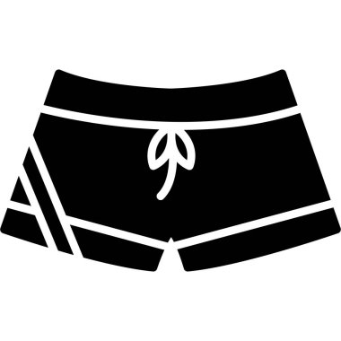 şort simgesi, basit vektör illüstrasyonu