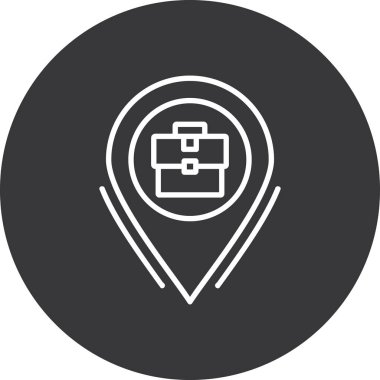 Vektör konumu simge illüstrasyonu