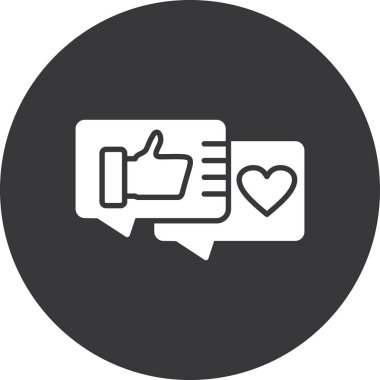 Kalp. Web simgesi basit illüstrasyon