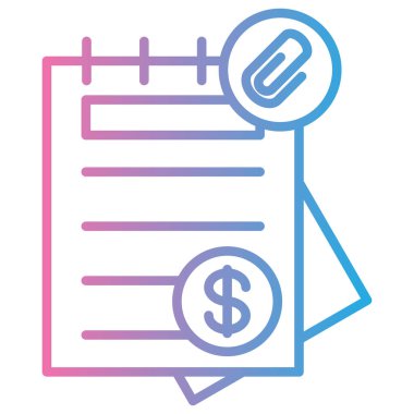 iş sözleşmesi renk ikonu vektör illüstrasyonu