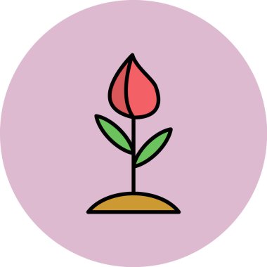 Resim çiçek simgesi, modern biçim