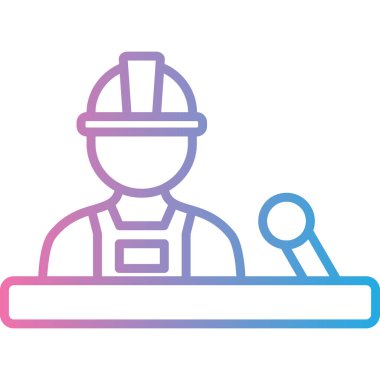 Tornavida ve kask vektör çizimine sahip inşaat mühendisi