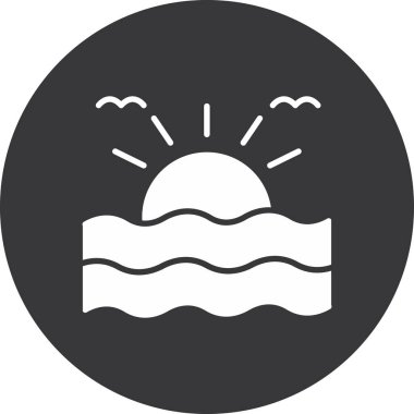 Güneş simgesinin vektör illüstrasyonu