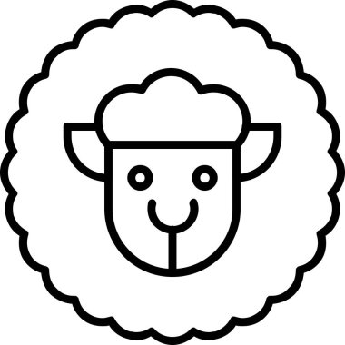 koyun vektör simgesi, modern biçim