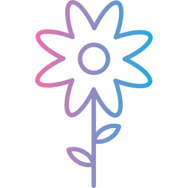 çiçek web simgesi vektör illüstrasyonu