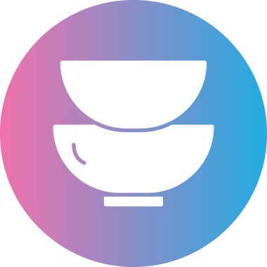 Vektör illüstrasyonu, kase simgesi