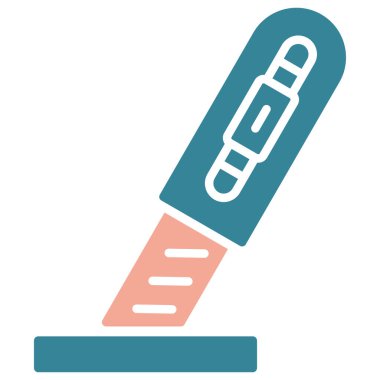 Tıbbi termometre. Basit illüstrasyon