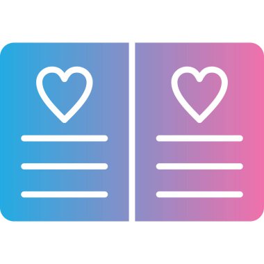 Kalp ikonu vektör illüstrasyonu