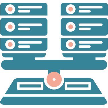 veritabanı. Web simgesi basit illüstrasyon