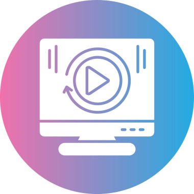 video. Web simgesi basit illüstrasyon