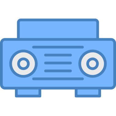 ses teybi teyp simgesi - taslak biçimi