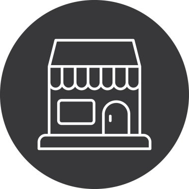 Bina. Web simgesi basit illüstrasyon