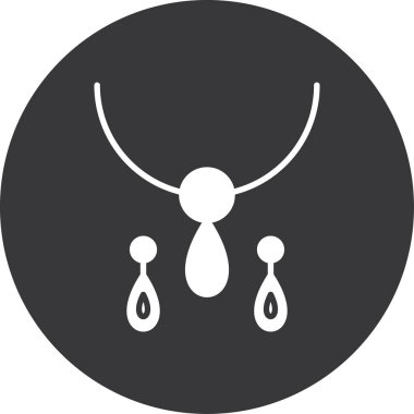 kolye simgesi vektör illüstrasyonu