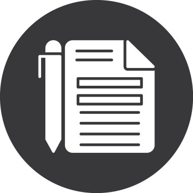 Belge simgesinin vektör illüstrasyonu