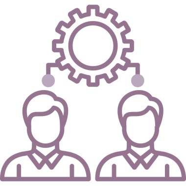 iş takım çalışması simgesi, basit tasarım