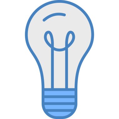 ampul ışığı fikir simgesi ile dolu dış hat biçimi