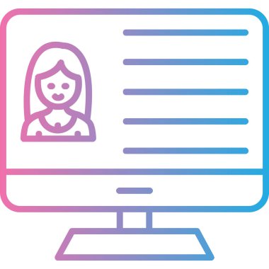 anne ve bebek simgesi, ana hatlı vektör çizimi