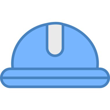 Mavi bir miğferin vektör çizimi