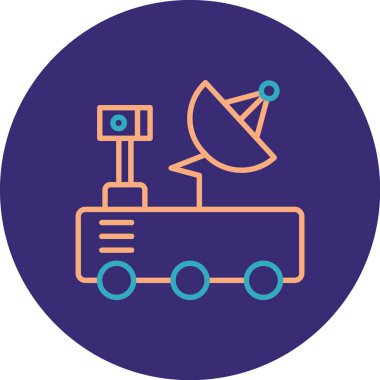 Uydu modern simge vektör illüstrasyonu