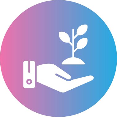 Bir bitki simgesinin vektör illüstrasyonu