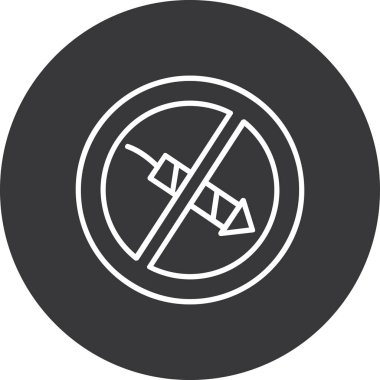 Sigara içme vektörü simgesi yok modern basit vektör illüstrasyonu