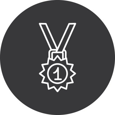 Madalya ikon vektör illüstrasyonu