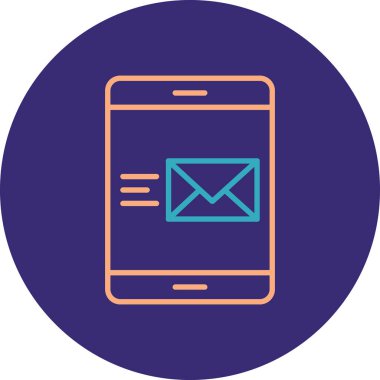 Vektör iletisi Simgesi illüstrasyonu