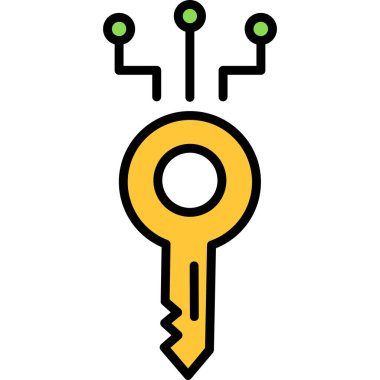 anahtar simgesi, vektör illüstrasyonu