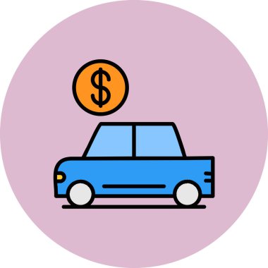 - Araba. Web simgesi basit illüstrasyon