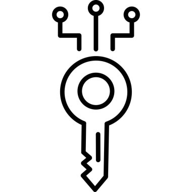 Anahtar simgesi vektör illüstrasyonu