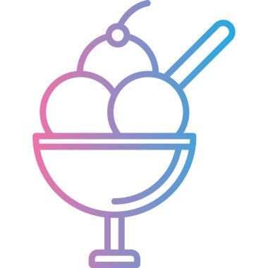 Dondurma. Web simgesi basit illüstrasyon