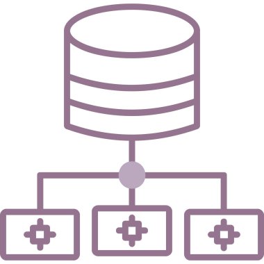 Sunucu. Web simgesi basit illüstrasyon