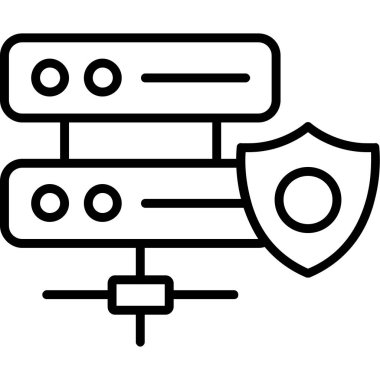 ağ güvenlik simgesi vektörü