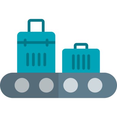 Bagaj yolculuğu bavul simgesi - taslak biçimi